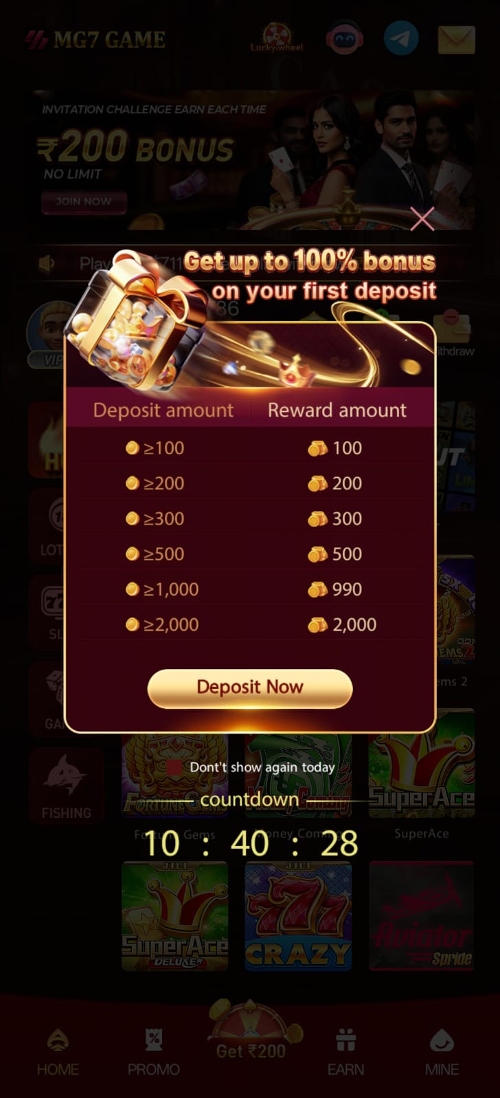 MG7 app APK download installation page